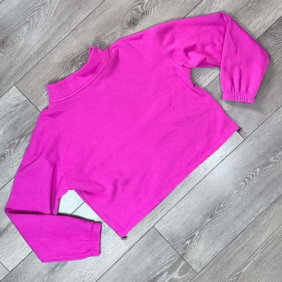 Calvin Klein Performance Hot Pink Cropped 1/4 Zip - Picture 12 of 14